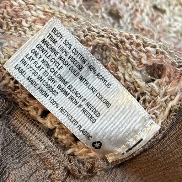 Knox Rose Sheer Knit‎ Tunic Sweater Ruffle Hem Academia Coquette Cottagecore L - Picture 10 of 15